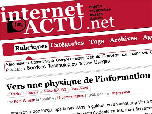 A screen capture from Vers une physique de l'information